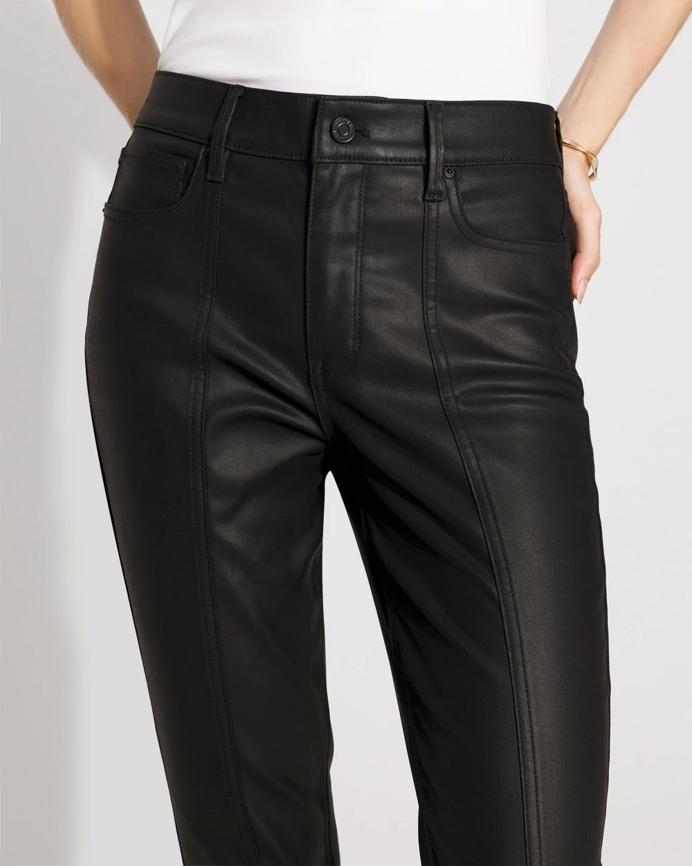 パンツ mmoption coating black denim mmoption coating black denim
